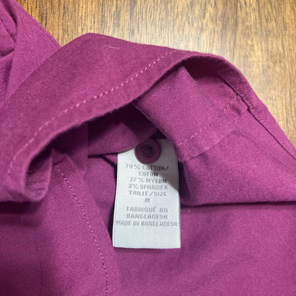 Suzy Shier Purple Button Down Shirt Women’s Medium - Picture 2 of 4